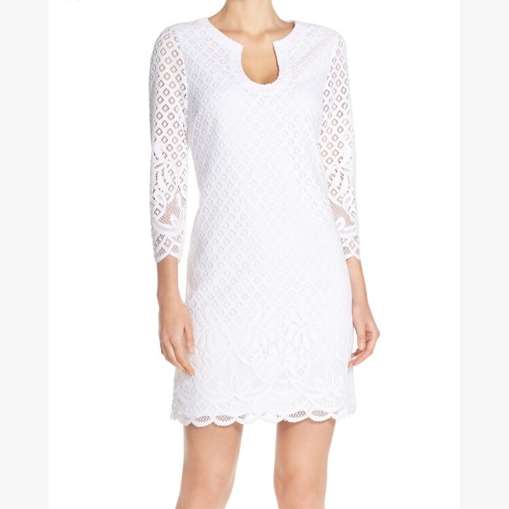 NWT Lilly Pulitzer Mara Shift Dress - white lace